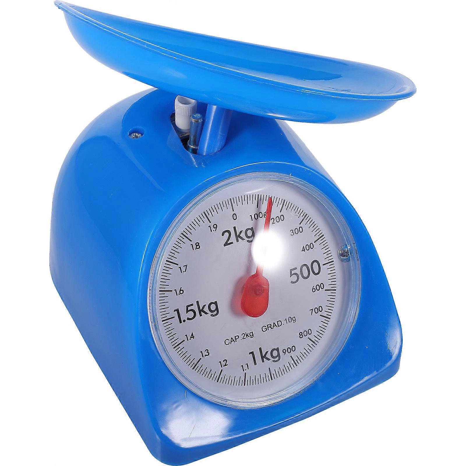 Retro Round Kitchen Scale Made of Plastic for Easy Food Portion Control Up to 12kg Multi Color