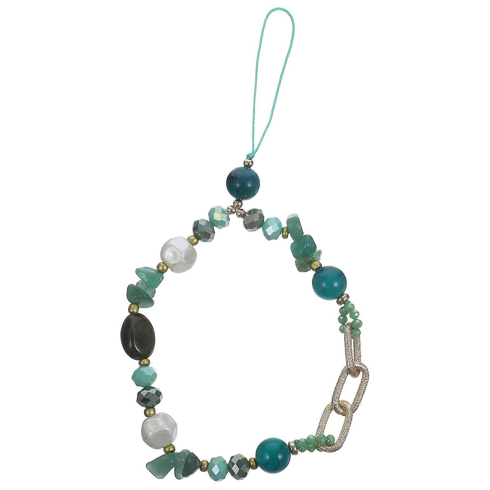 Wearable On Wrist CCB Beaded Phone Strap For School And Travel 1Pack
