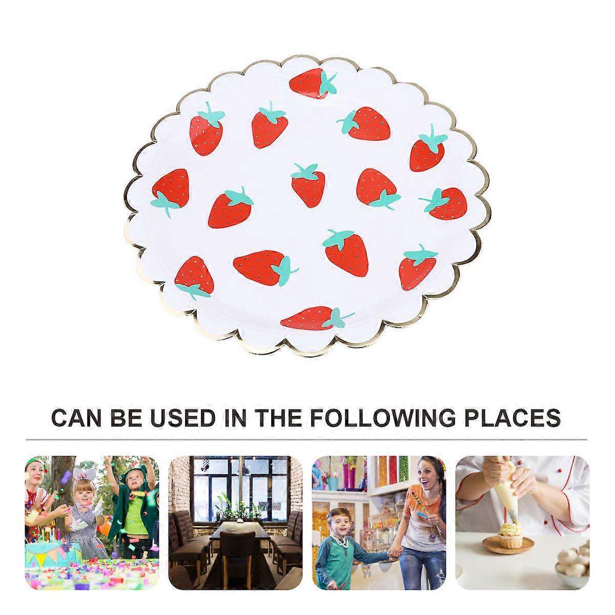Strawberry Round for Party Use 8Pcs