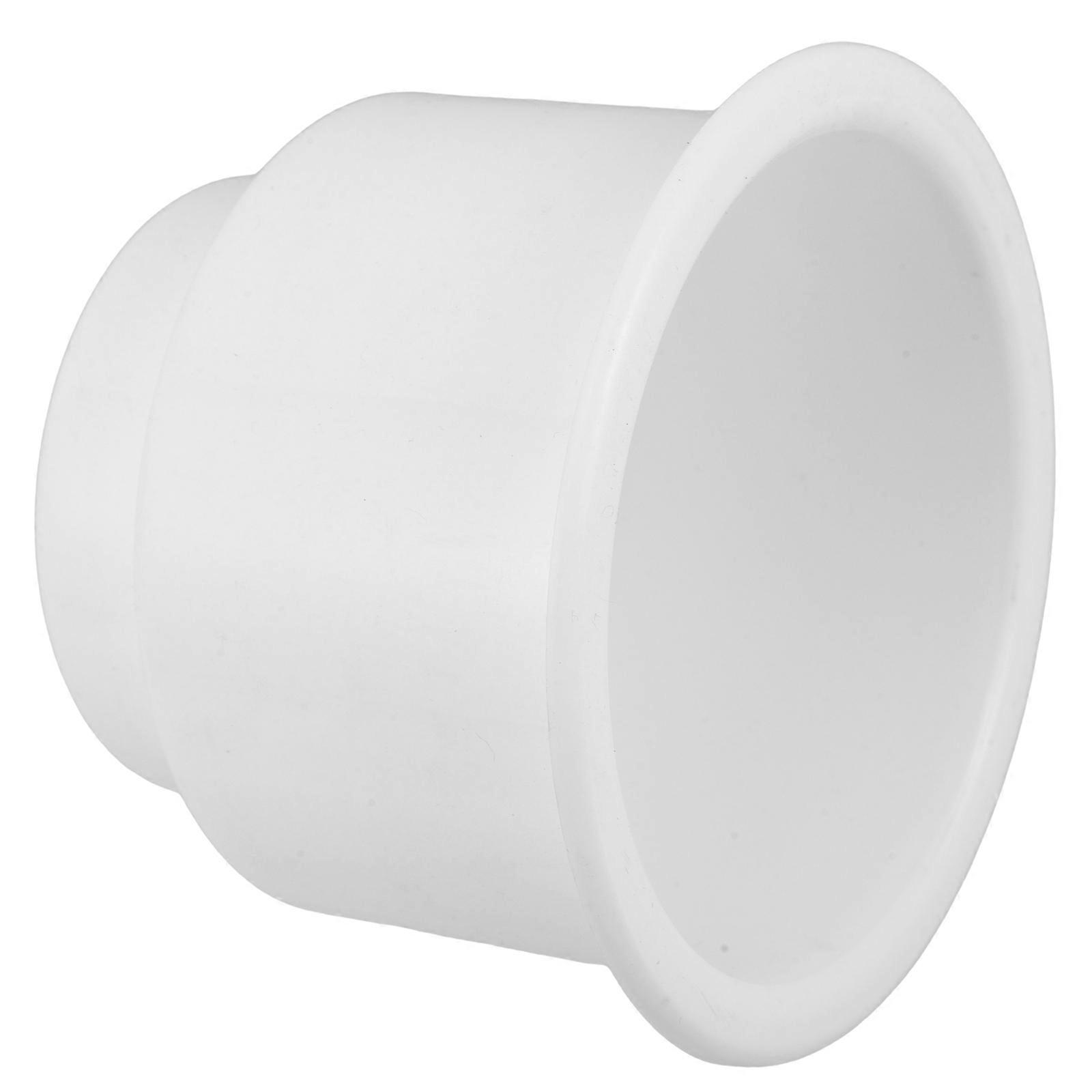 Flush Mount Cup Holder White ABS Plastic with No-Spill Stability for Marine Use