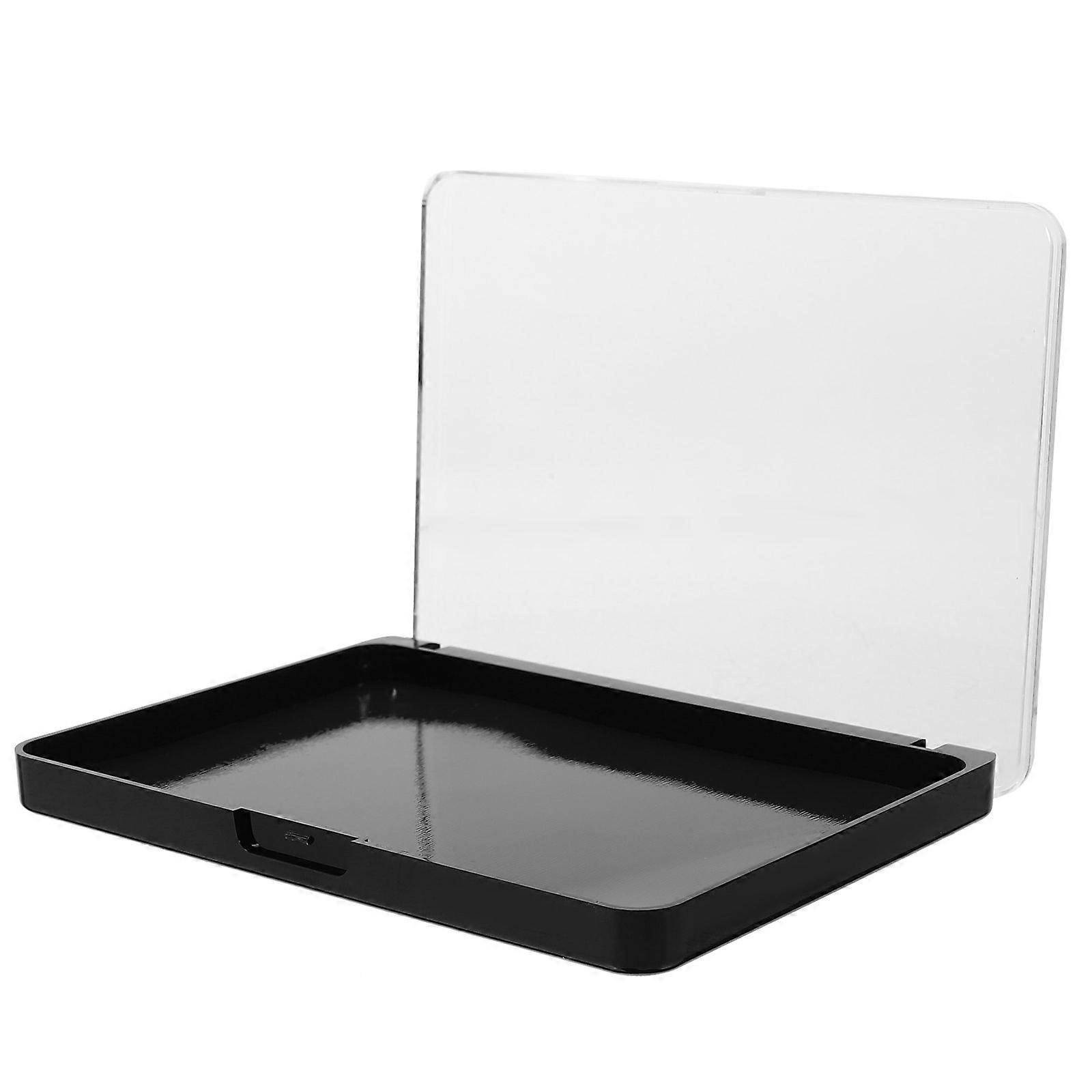 Empty Eyeshadow Palette Magnetic Diy Makeup Tray Black Rectangular Storage For Women 1Set