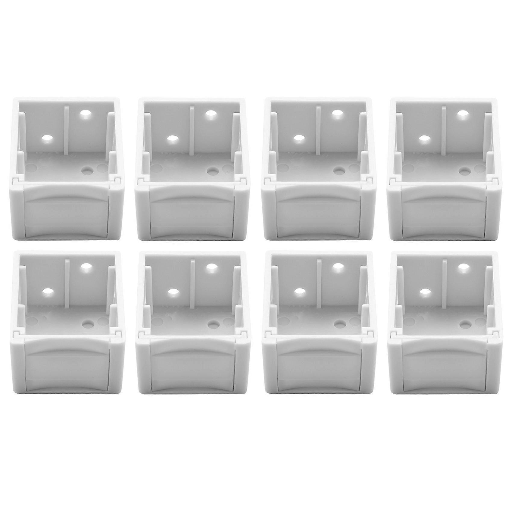 8Pcs 1 Inch Blind Brackets White Profile Box Mounting Bracket Window Blinds Headrail Bracket