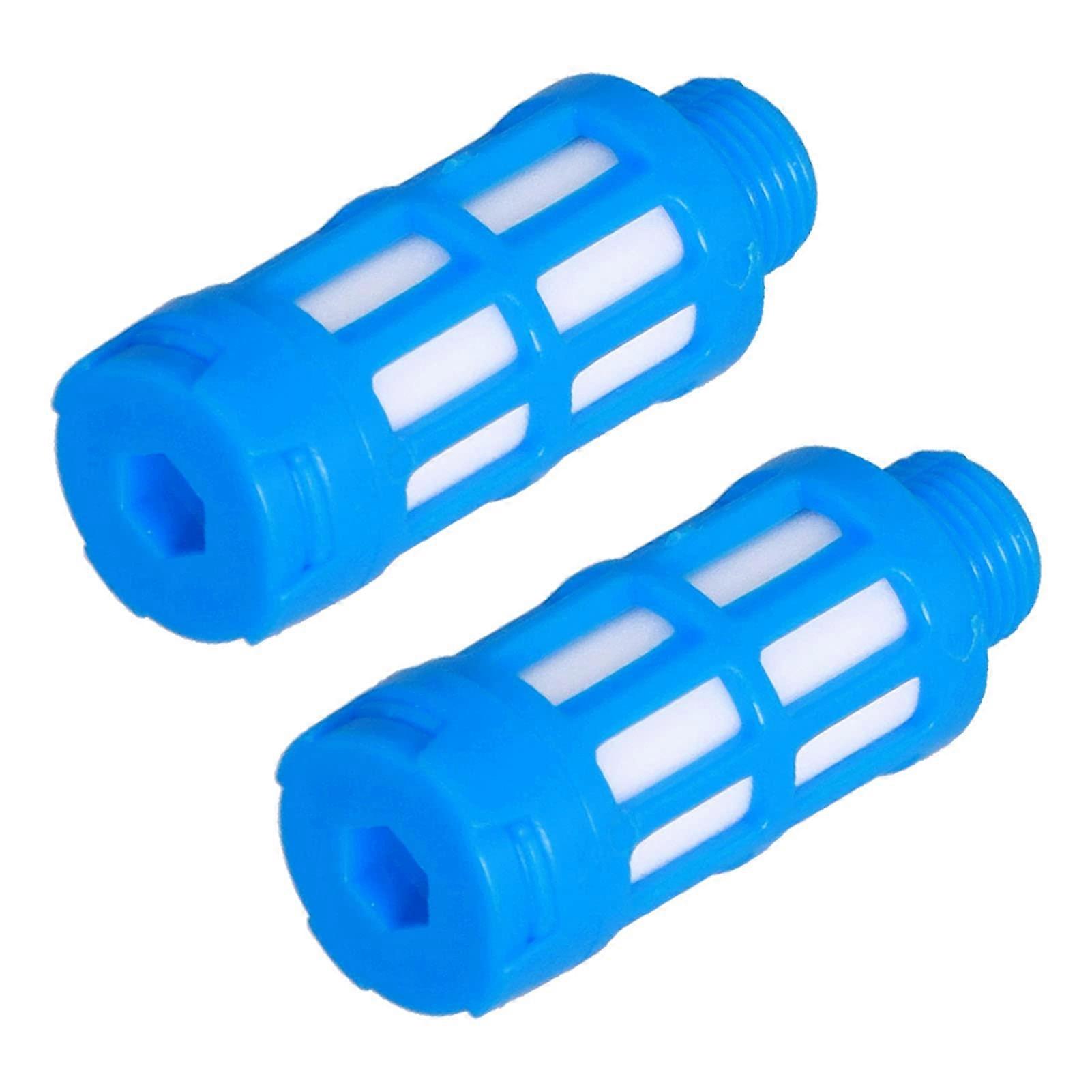 Pneumatic Silencer Made of Plastic Air Line Flow Control Exhaust Blue