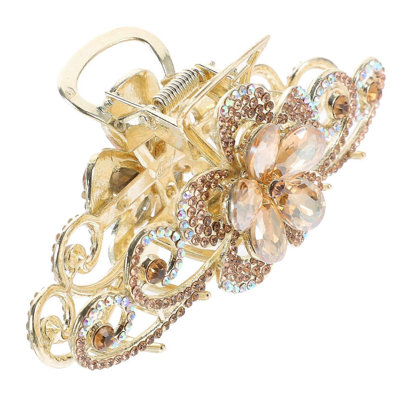 Shiny Rhinestone Hair Accessory Jaw Clip For Different Occasions Sturdy Grip 1Pack