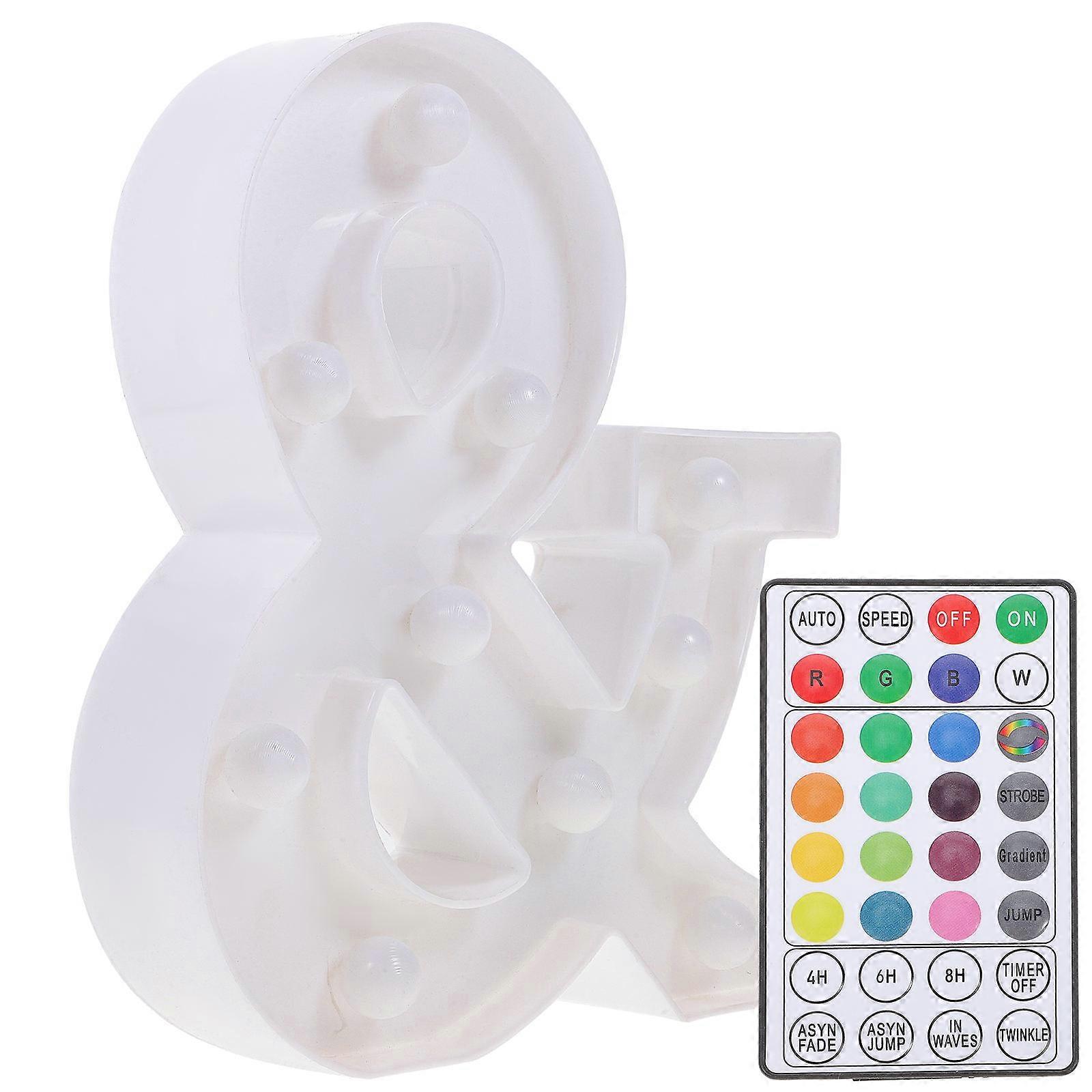 Marquee Light Up Letters for Outdoor Decor Multi Color Remote Control White 12.5 Inches