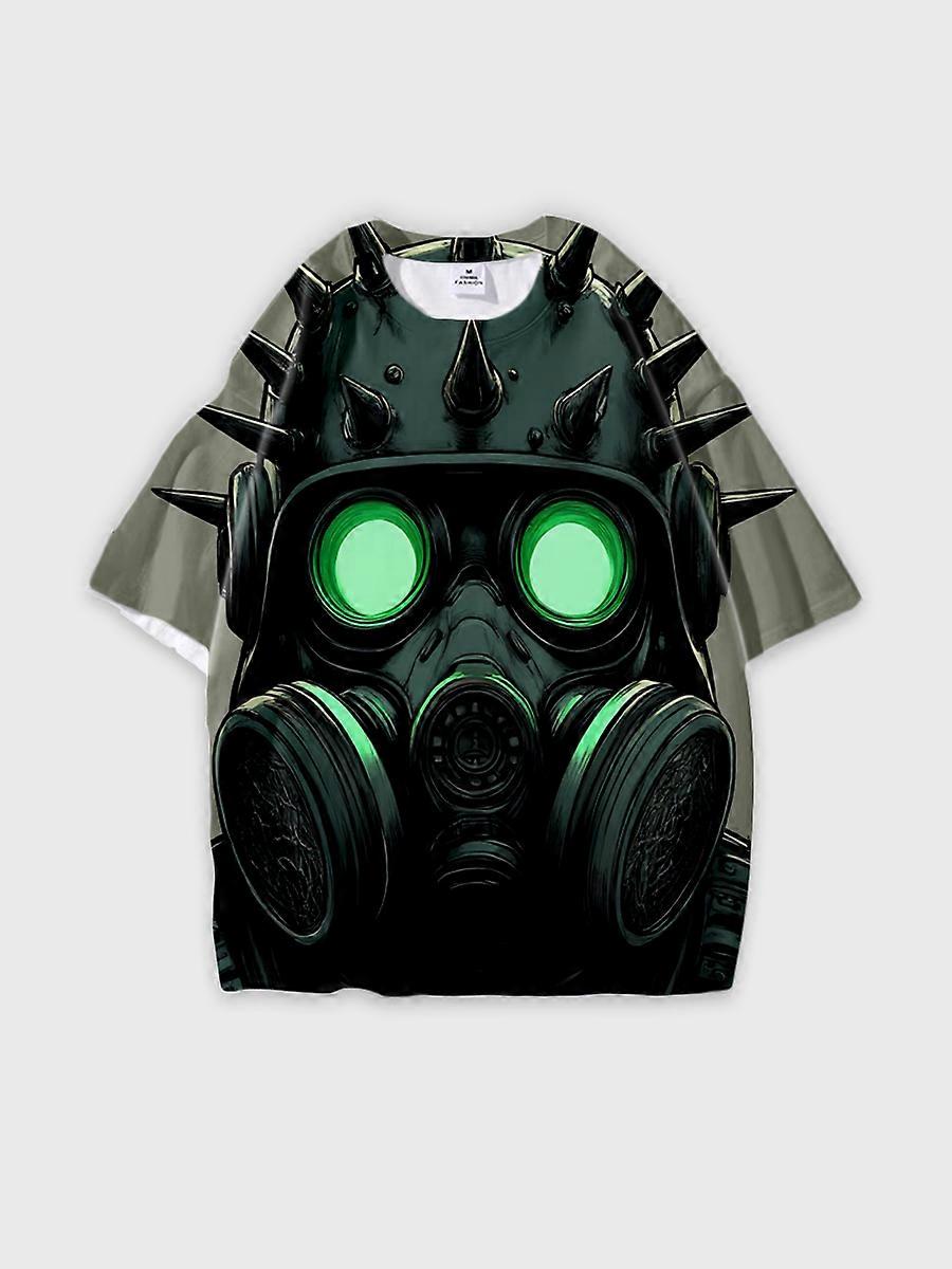 T-shirt round neck book Characters Pattern loose short sleeve E3085