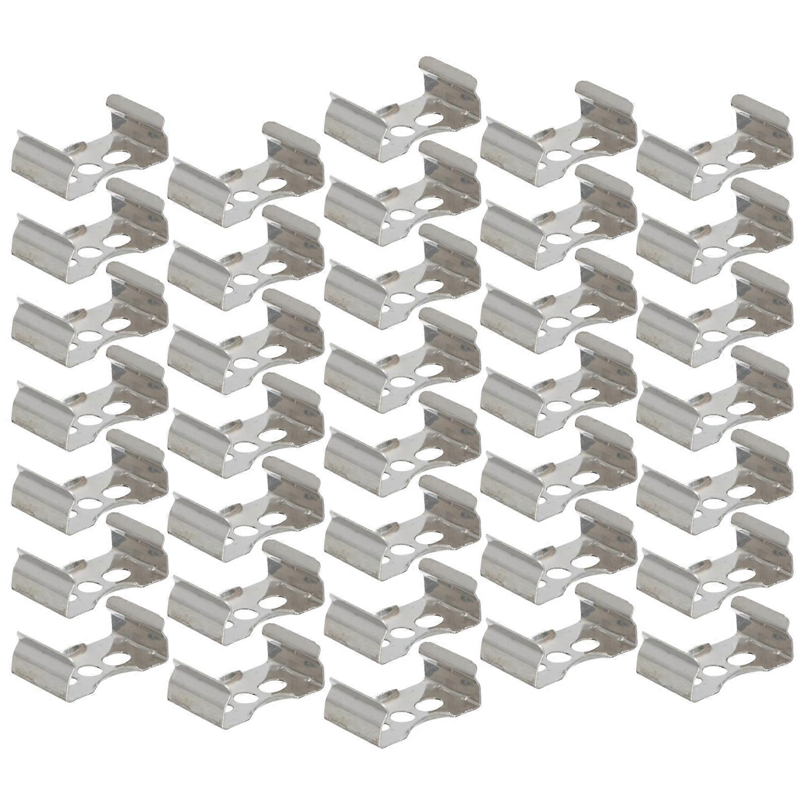 Lamp Tube Clip Silver 100Pcs Designed For Fixing LED Fluorescent Tubes Effective And Durable During Installation And Maintenance Of Lighting Systems