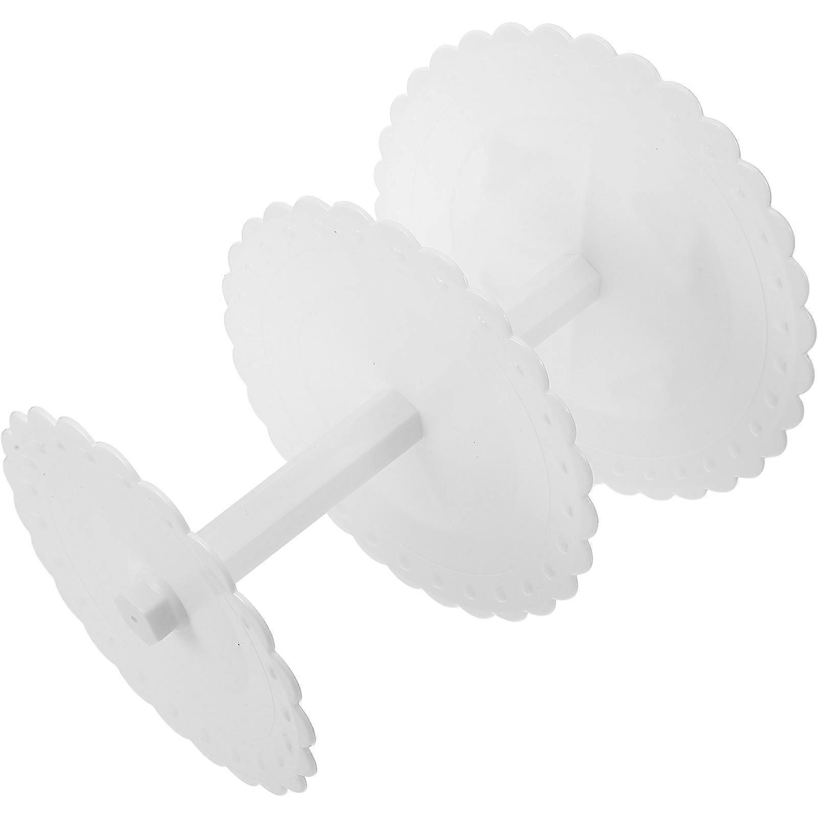 White Reusable Cake Stand for Storage Threelayer Dessert Display Decor 7.5 Inches