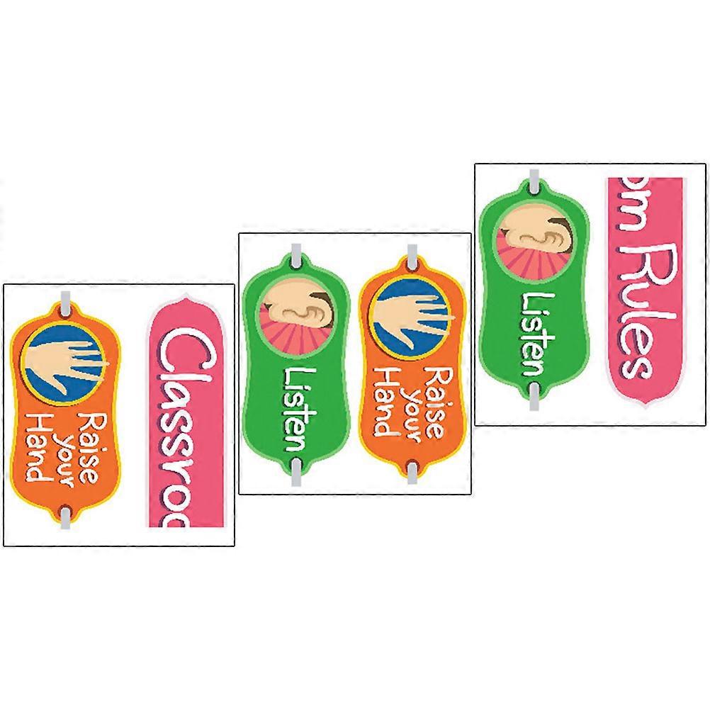 Classroom Rules Poster for Decoration Made from PVC Material Assorted Color