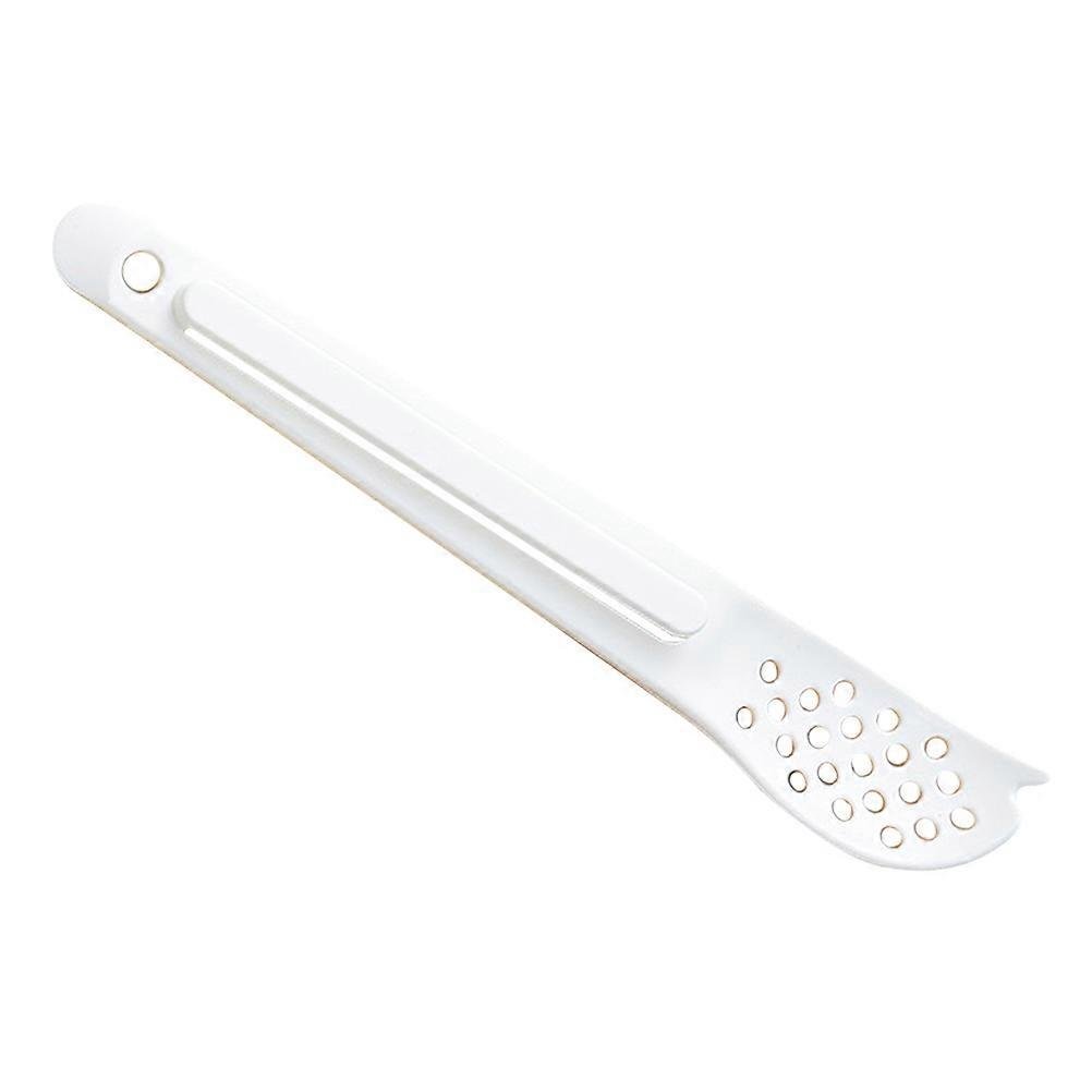 Plastic Canning Spoon with Slotted Design for Easy Grip and Daily Use White Lightweight