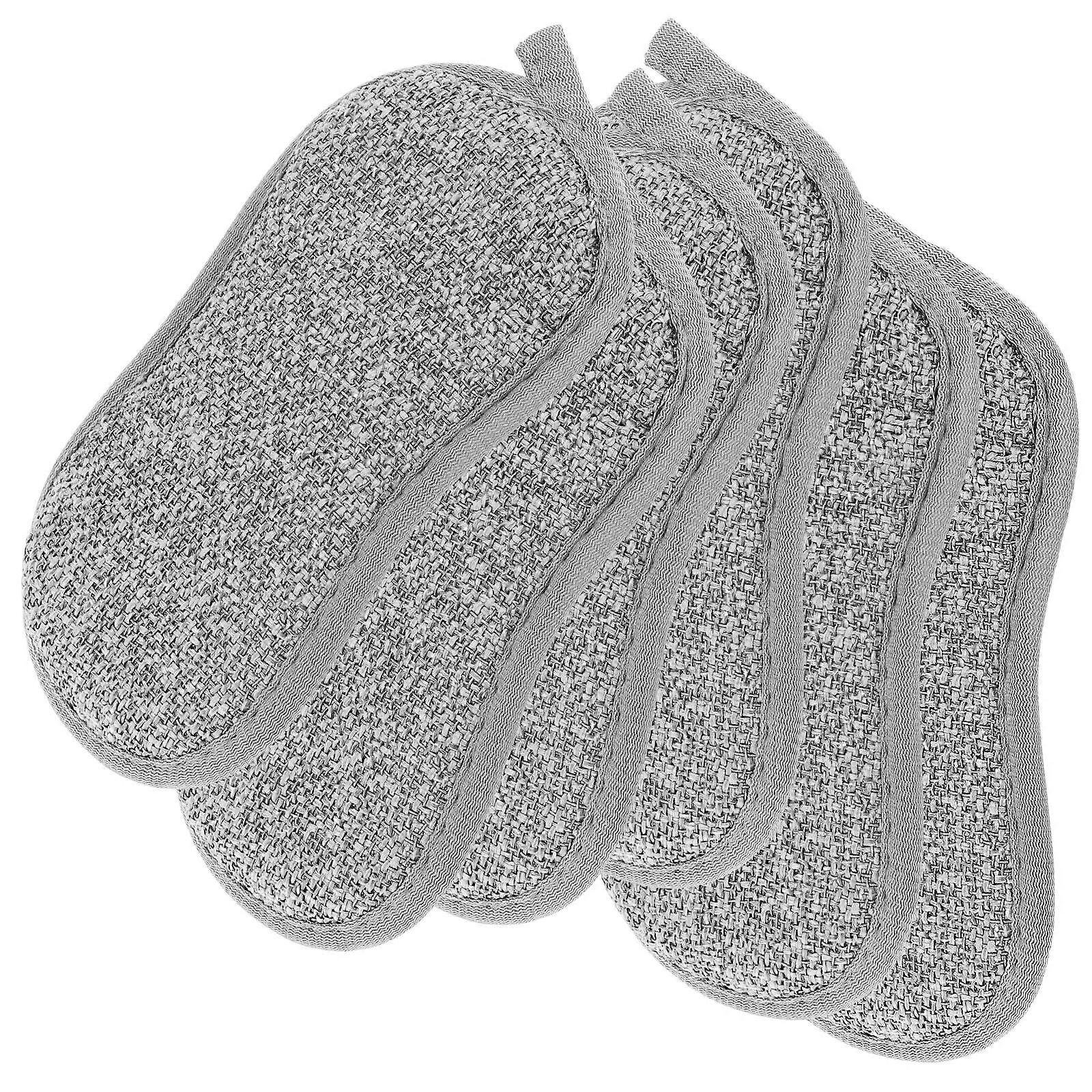 Household Dish Sponge Multi-Function Scrubbing Grey 15.50X9.00X1.00CM Cleaning 6Pcs