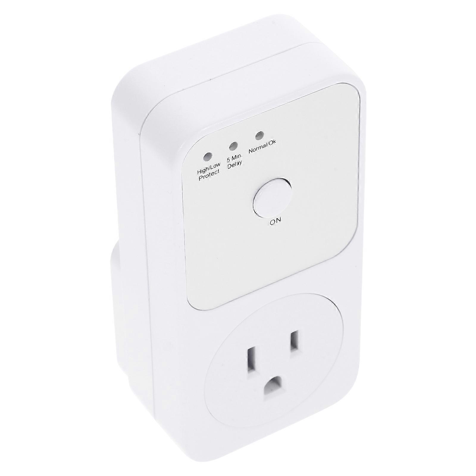 Voltage Protector Socket for Home Use White Plastic Appliance Protection Device for American Refrigerators