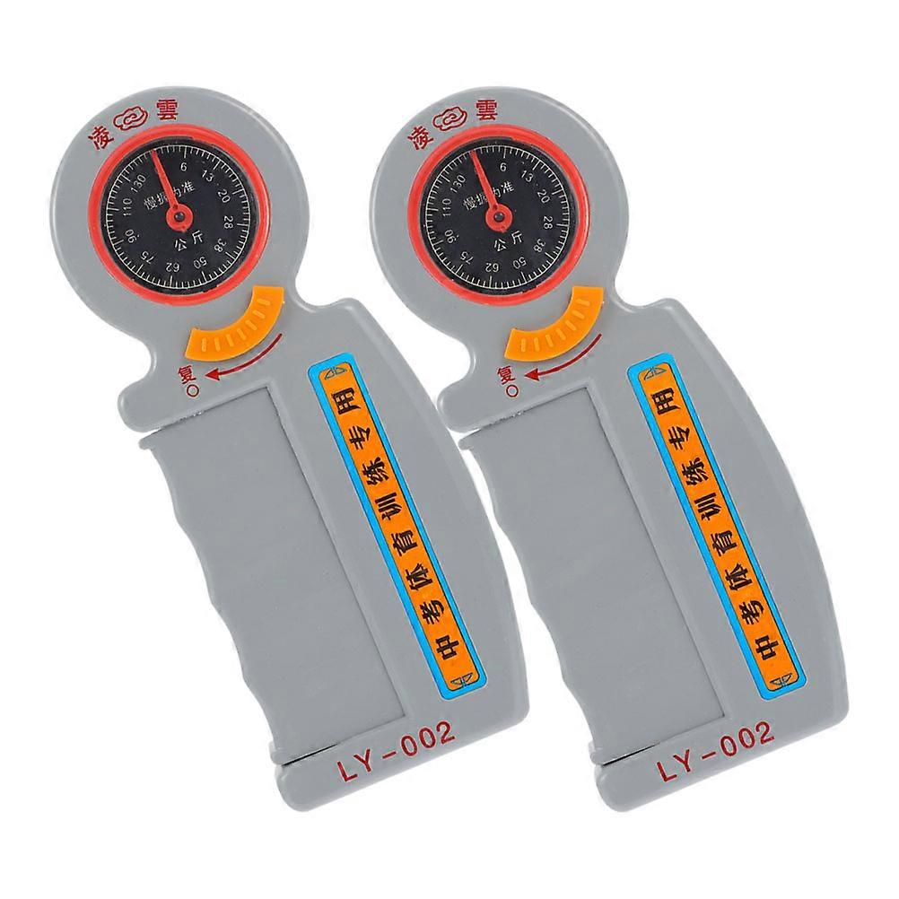 2pcs Professional Hand Gripper for Sports Use Made of Plastic Light Grey Color Compact Size