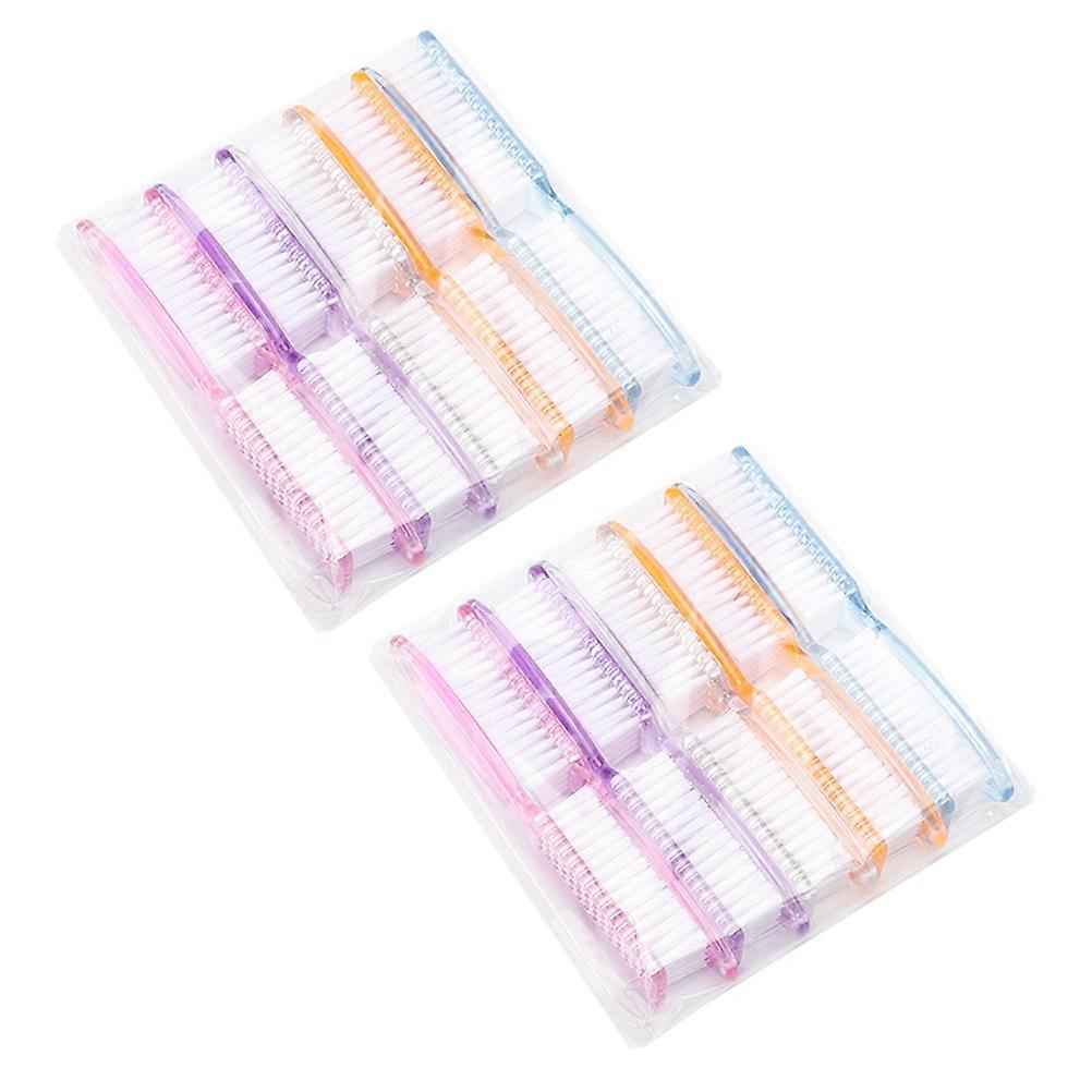 Small Brush for Nails Art Brush with Long Handle for Manicure and Pedicure Treatment Assorted Color 20Pack