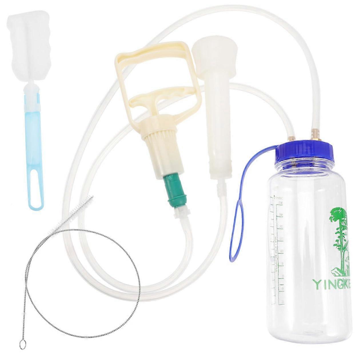1Set Hand Milking Machine for Cows and Sheep Livestock Care with Clear Bottle for Precise Milk Quantity