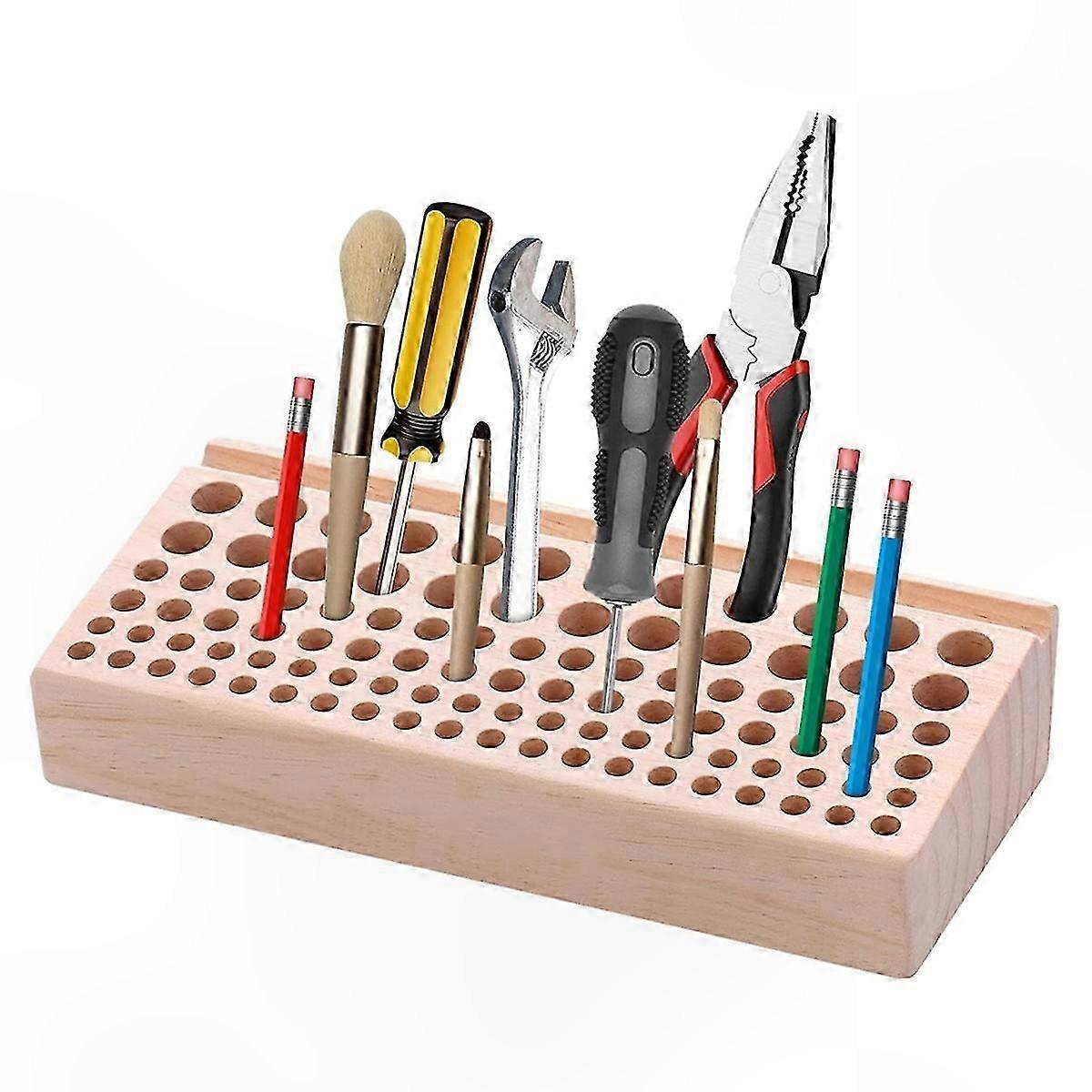 Leather Craft Organizer with 98 Holes for Tool Storage and Workshop Organization