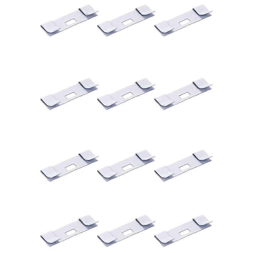 Blind Fixer Tabs Replacement for Window Treatment Rectangular Shape 12Pcs White Iron
