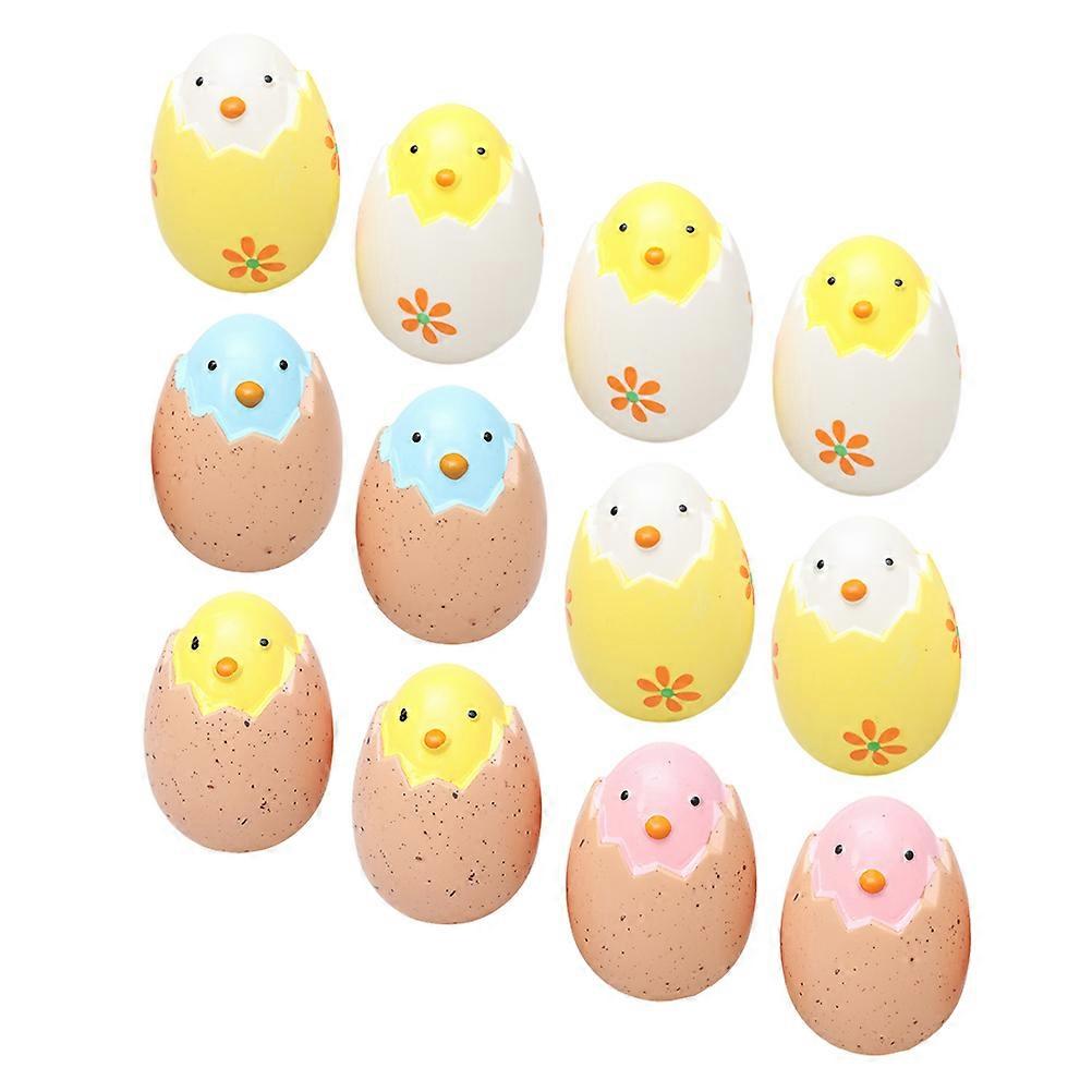 Egg Shaped Tree Hanging Decorations For Nursery Environment Spring Easter 12Pcs