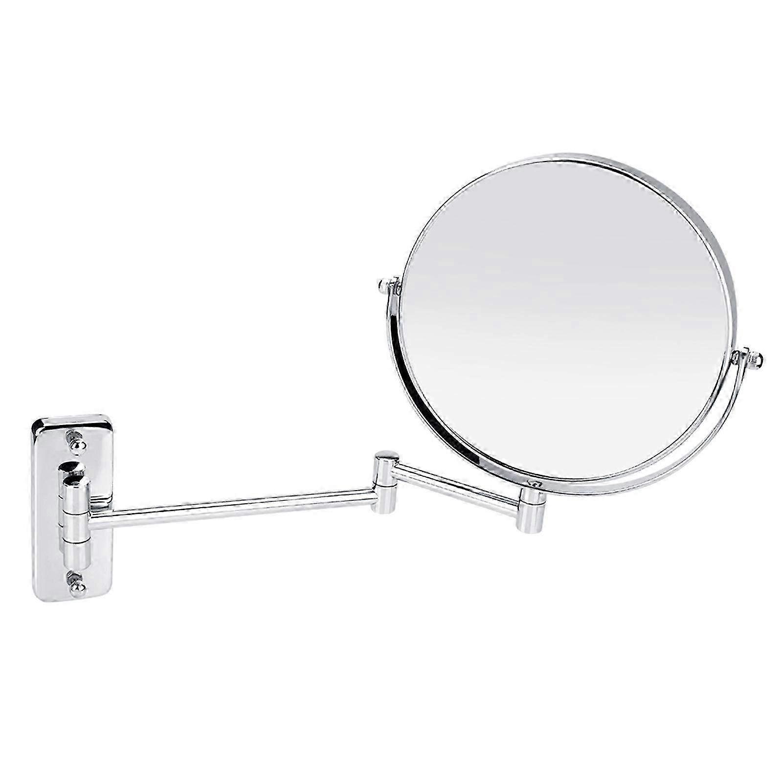 8-Inch Wall Mount Double-Sided Makeup Mirror with 3X Magnification - Swivel Design for Enhanced Reflection and Grooming