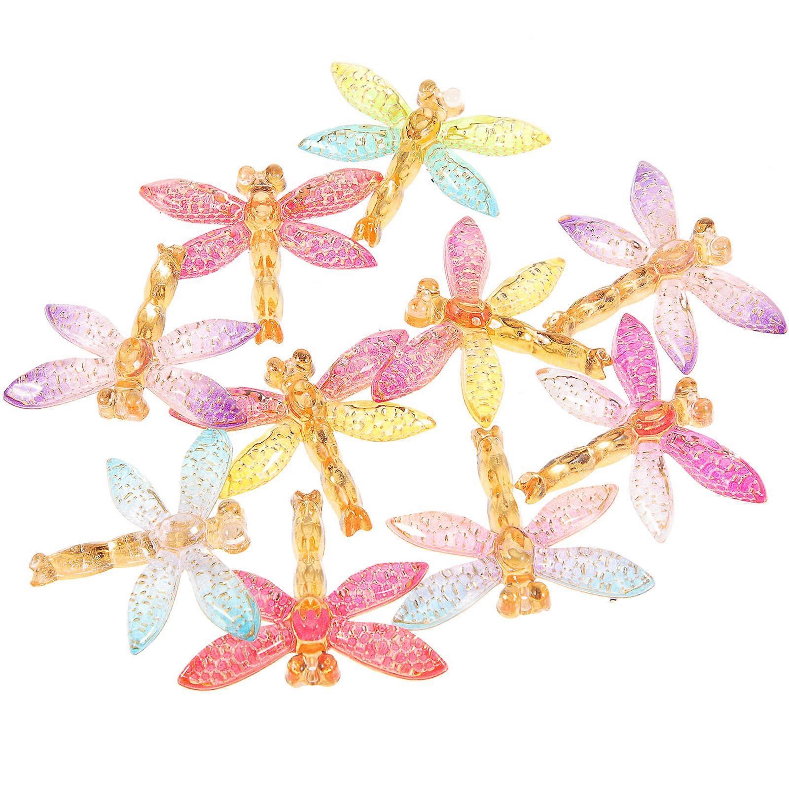 10 قطع سحر راتنج اليعسوب لمشاريع صنع الحرف اليدوية والمجوهرات