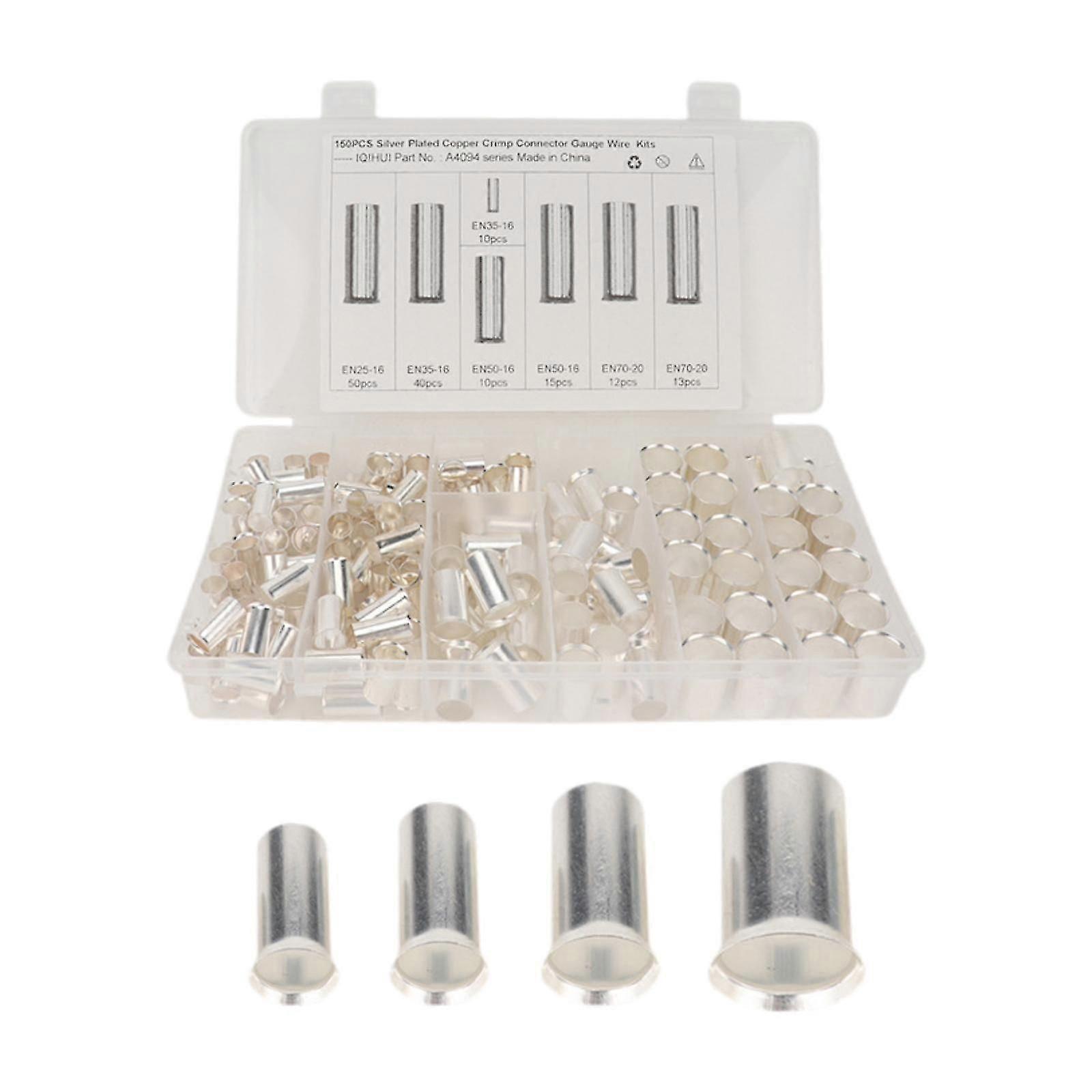 150x Wire Copper Butt Connector for Communication Equipment Electronics