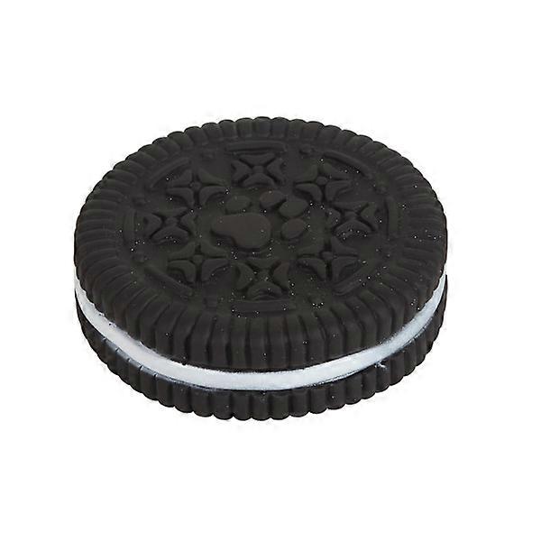 Interactive Squeaky Dog Toy, Durable Rubber Oreo Cookie Shape Chew Toy with Sound, Teeth Cleaning Function and Convenient Service