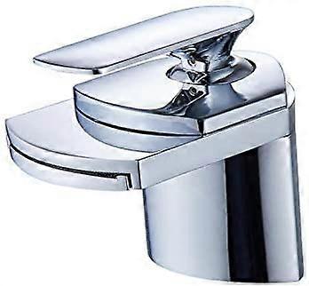FANDIAO Sink Taps, Pure Copper Single Hole Bathroom Faucet Waterfall Tap for Bathroom/ Suitable