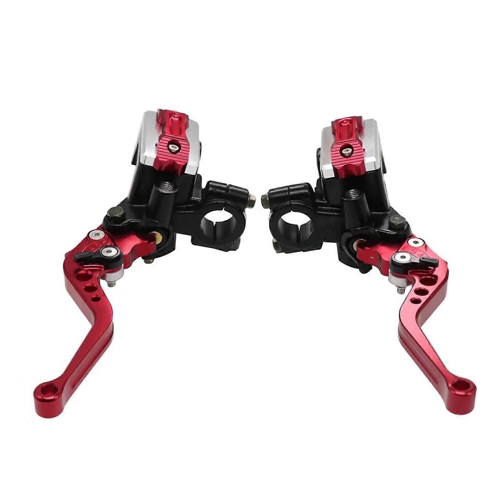 Hydraulic Clutch Lever Handle 22mm for Honda Yamaha Kawasaki with Brake Master Cylinder Red