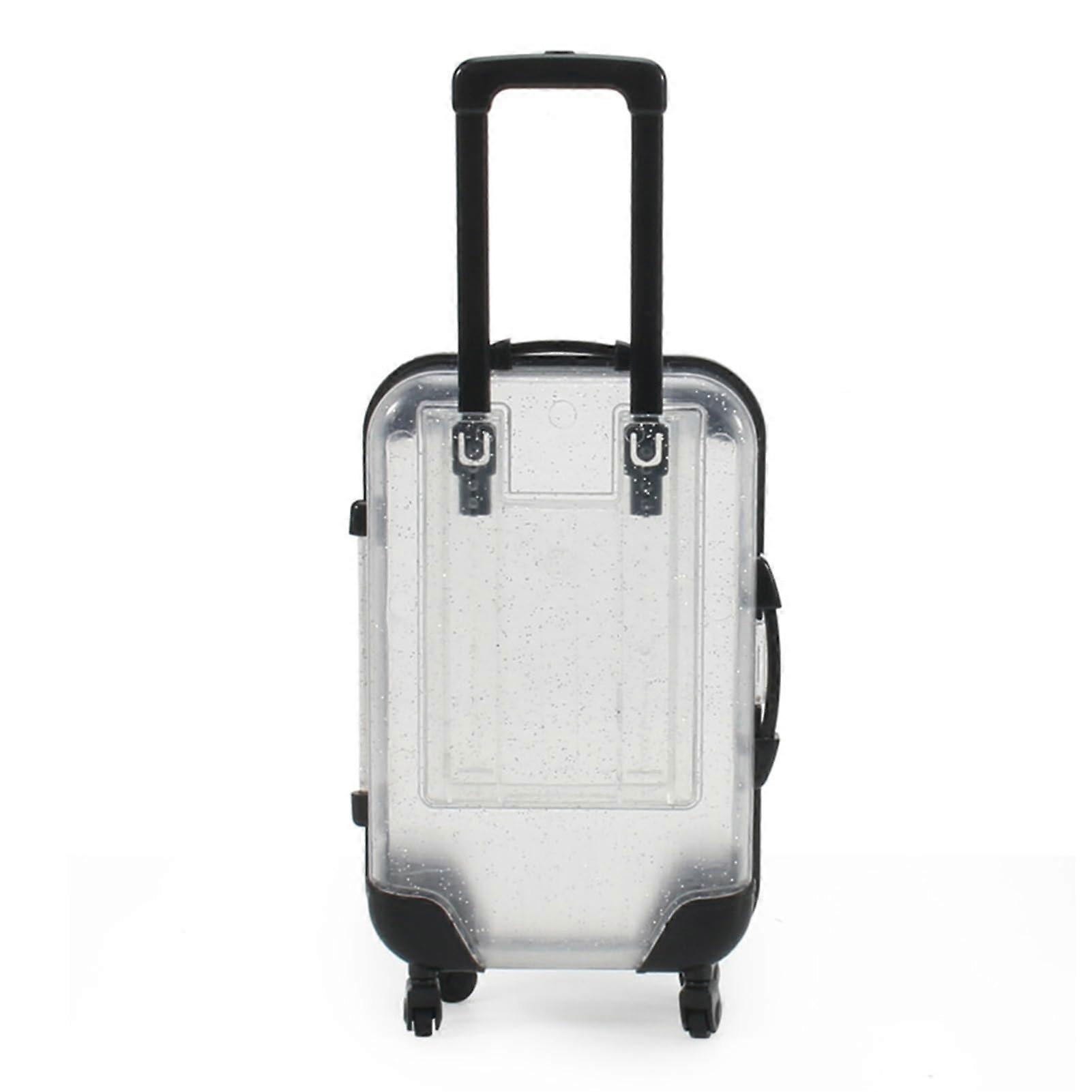 Small Luggage Toy Portable Mini Suitcase For Children Large Capacity 4 Spinner Wheels With Retractable Handle White