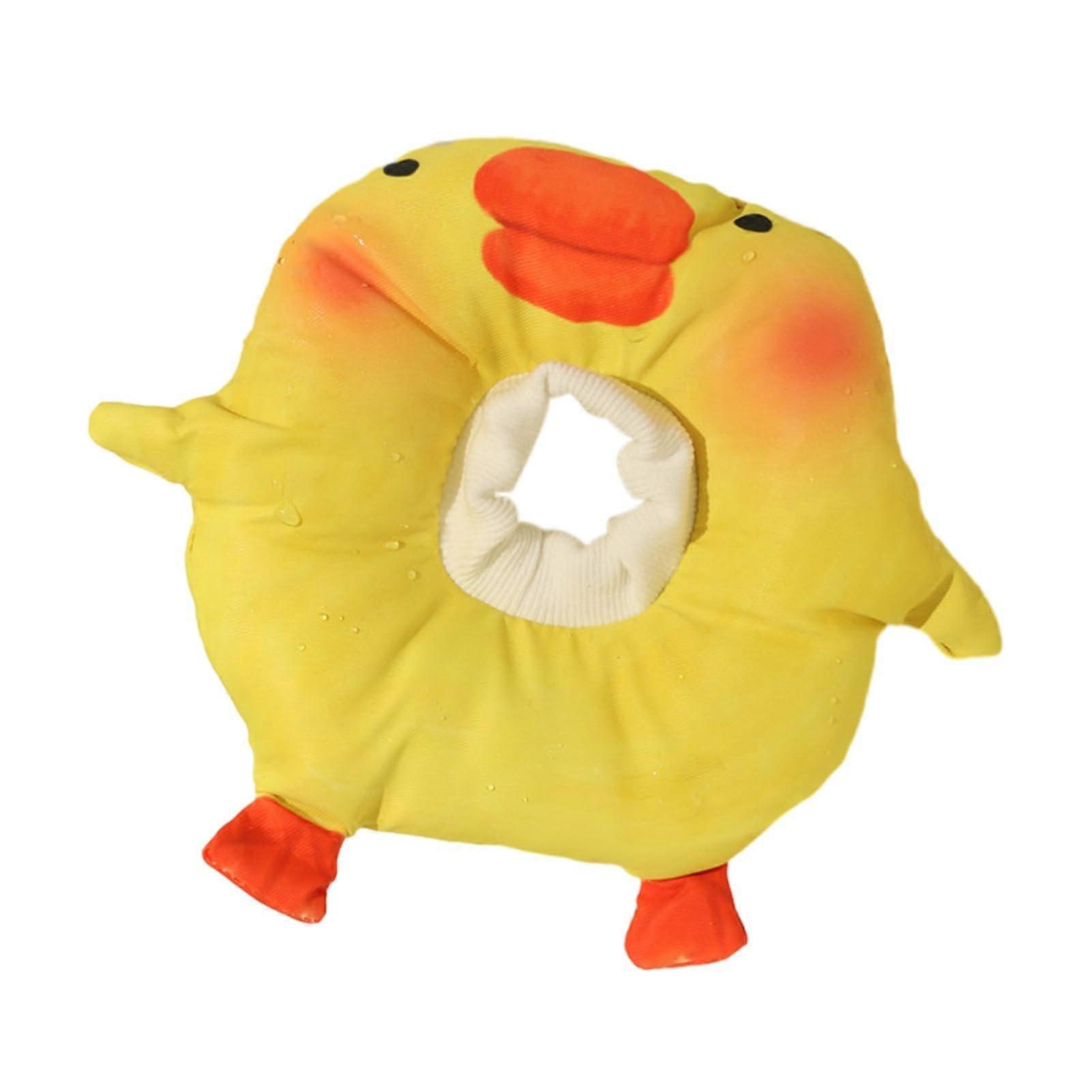 Pet Recovery Collar Yellow Duck Shape Drawstring Adjustable Waterproof E-Collar For Dogs And Cats Sterilization Medium