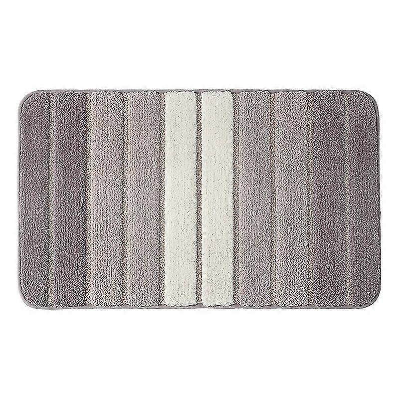 TTMA gestreifte Badezimmerteppichmatte, Türmatte, weiche und saugfähige Badezimmermatte, rutschfester Mikrofaser-Duschteppich