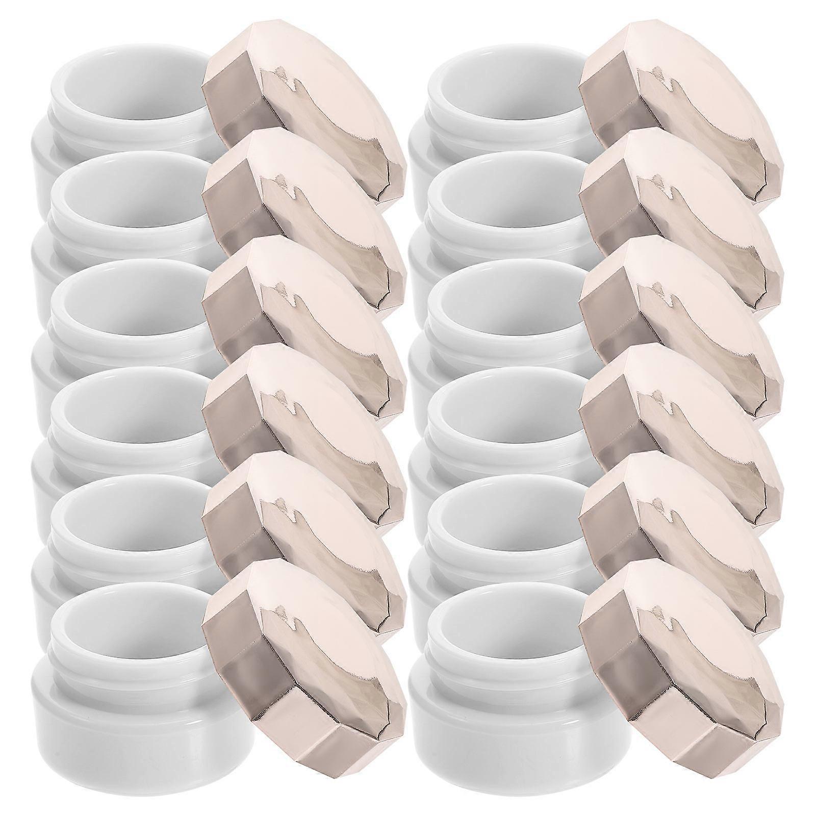 Rose Gold Refillable Cosmetic Jars with Lids for Storage Use Lightweight Leak Proof 12 Pcs 0.5 oz