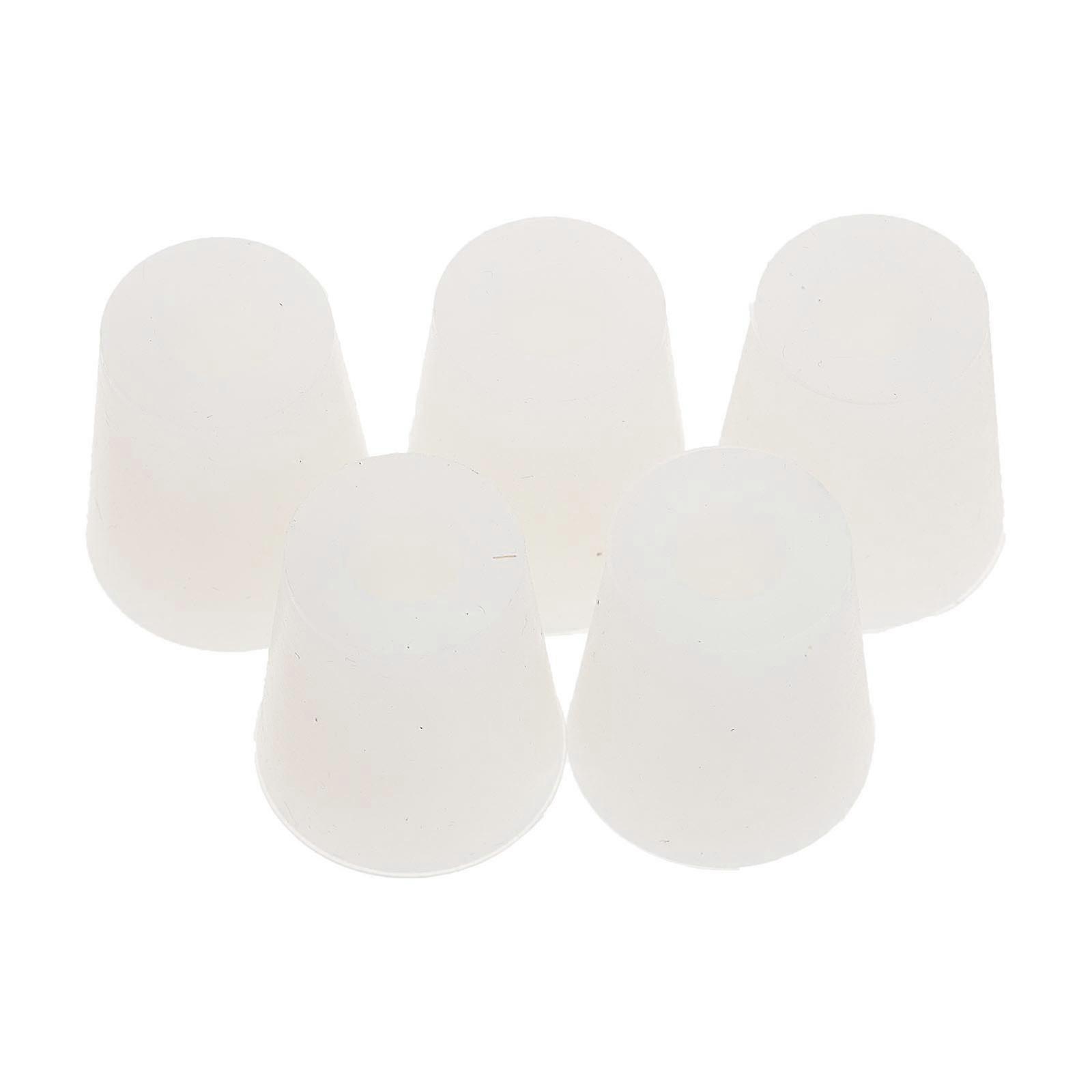 أغطية سيليكون مختبر مصممة لختم الطعام الفعال باللون الأبيض 5 قطع