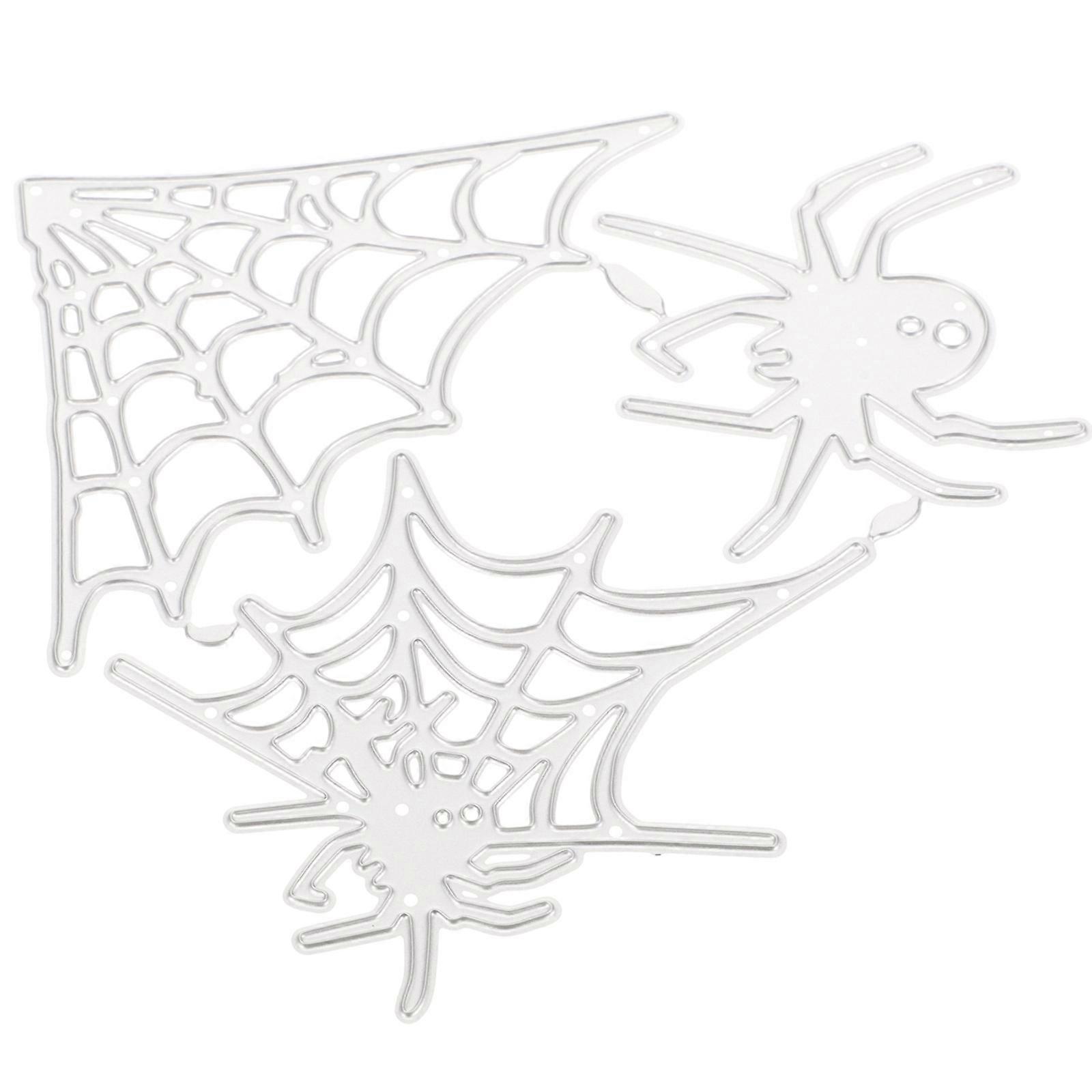 Spider Web Frame Cutting Mold For Greeting Cards Halloween 10.3x10.2cm DIY Embossing Craft Tool 1 Set