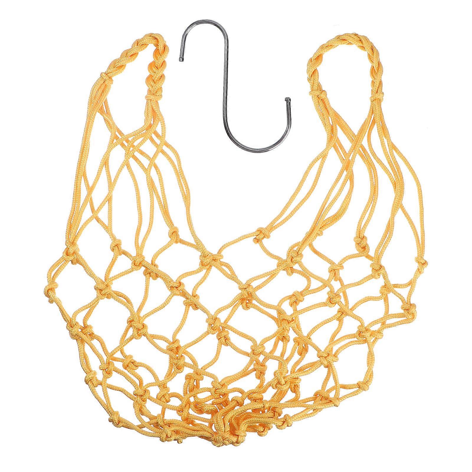 Chicken Net Feeding 1PC Toy Bag Ideal For Feeding Hens Roosters And Parrots In Farm Or Personal Home Yellow Color