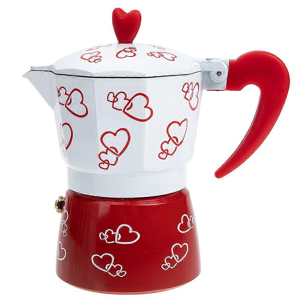Italian Coffee Maker Mocha Pot Aluminum Alloy Enjoying Home Use Coffee 18.50X9.50X9.50CM Heat Transfer 1Pcs