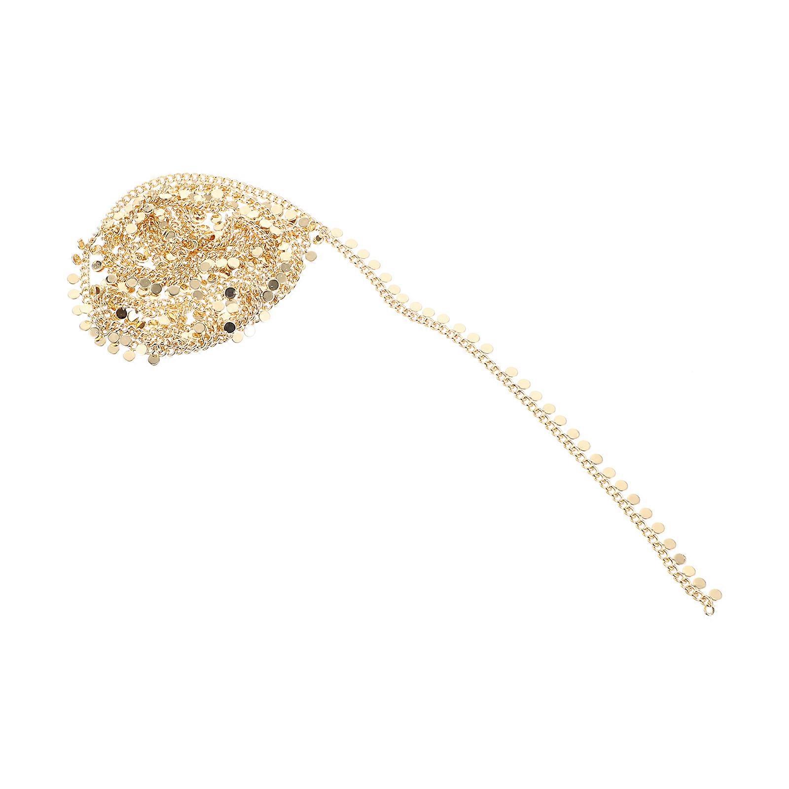 Flat Chain Decorative Chains For Hanging Jewelry Multipurpose Round Disc Ideal For Birthdays Weddings Size 0.2X0.5X100Cm 1Pack
