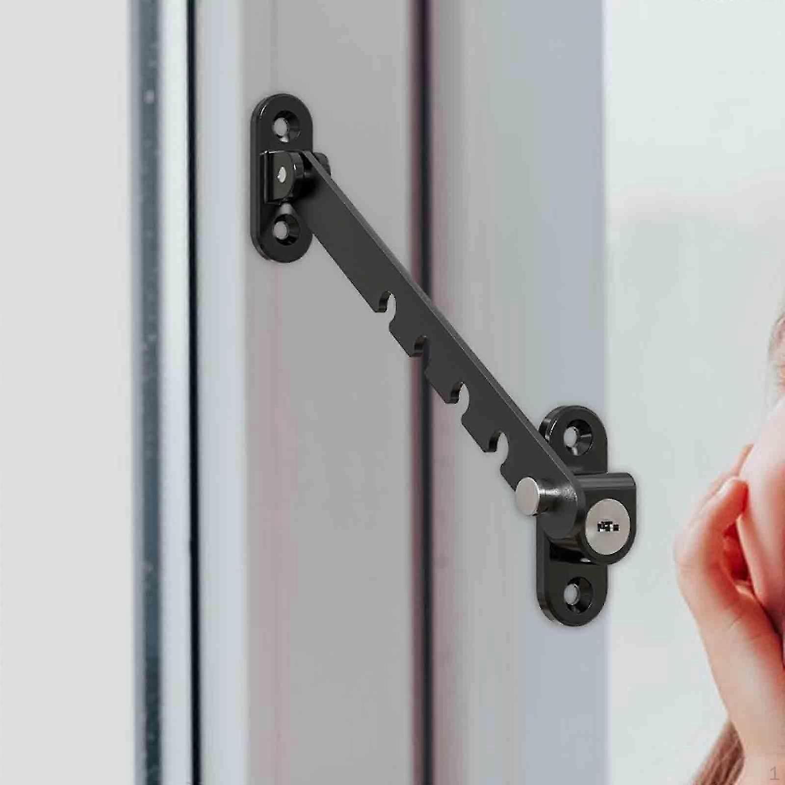 Window Lock Opening Restrictor Hardware Metal Easy to Install Limiter Adjustable for Drawers