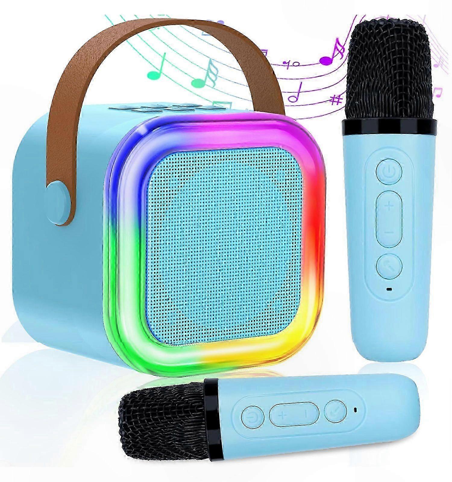Kids Karaoke System with 2 Wireless Mics and Bluetooth Speaker Set