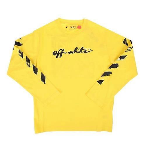 Off White Childrens/Kids Script Long-Sleeved T-Shirt