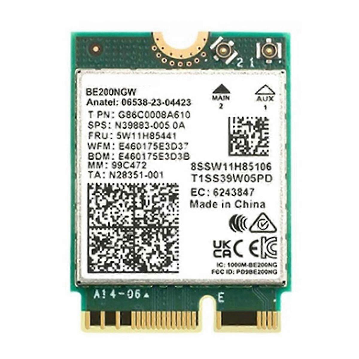 WiFi 7 for BE200 Wireless Network Card Wifi Card M.2 Adapter