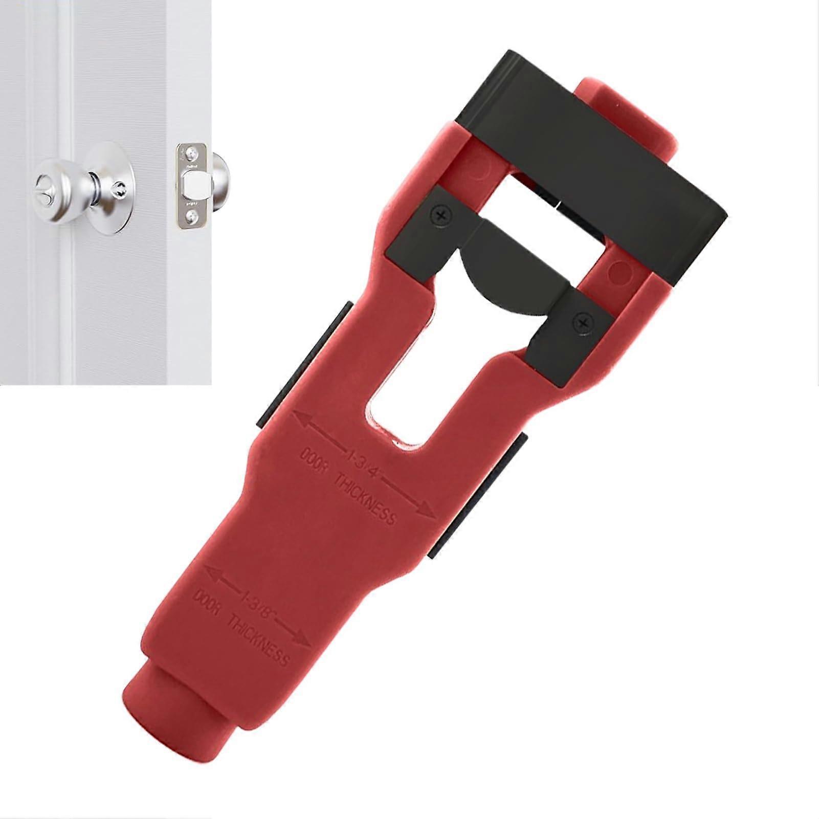Door Lock Installation Kit for Wooden Doors - Includes Hole Cutter and Chiseling Tools for Woodworking Projects