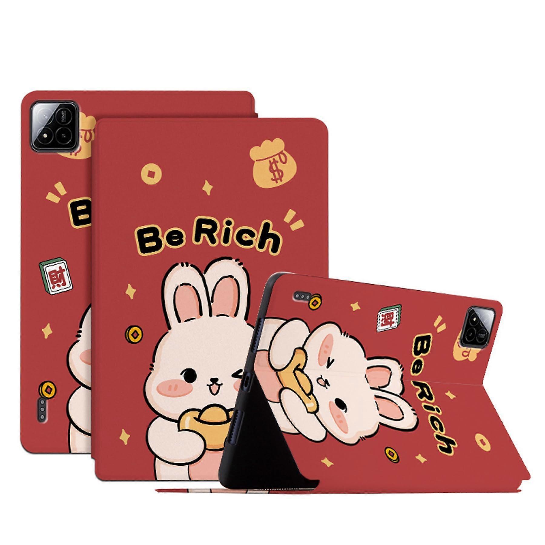 11.2 Inch PU Leather Case Flip Stand with Auto Sleep/Wake Feature, Pattern 02 for Xiaomi Pad 7/Pad 7 Pro