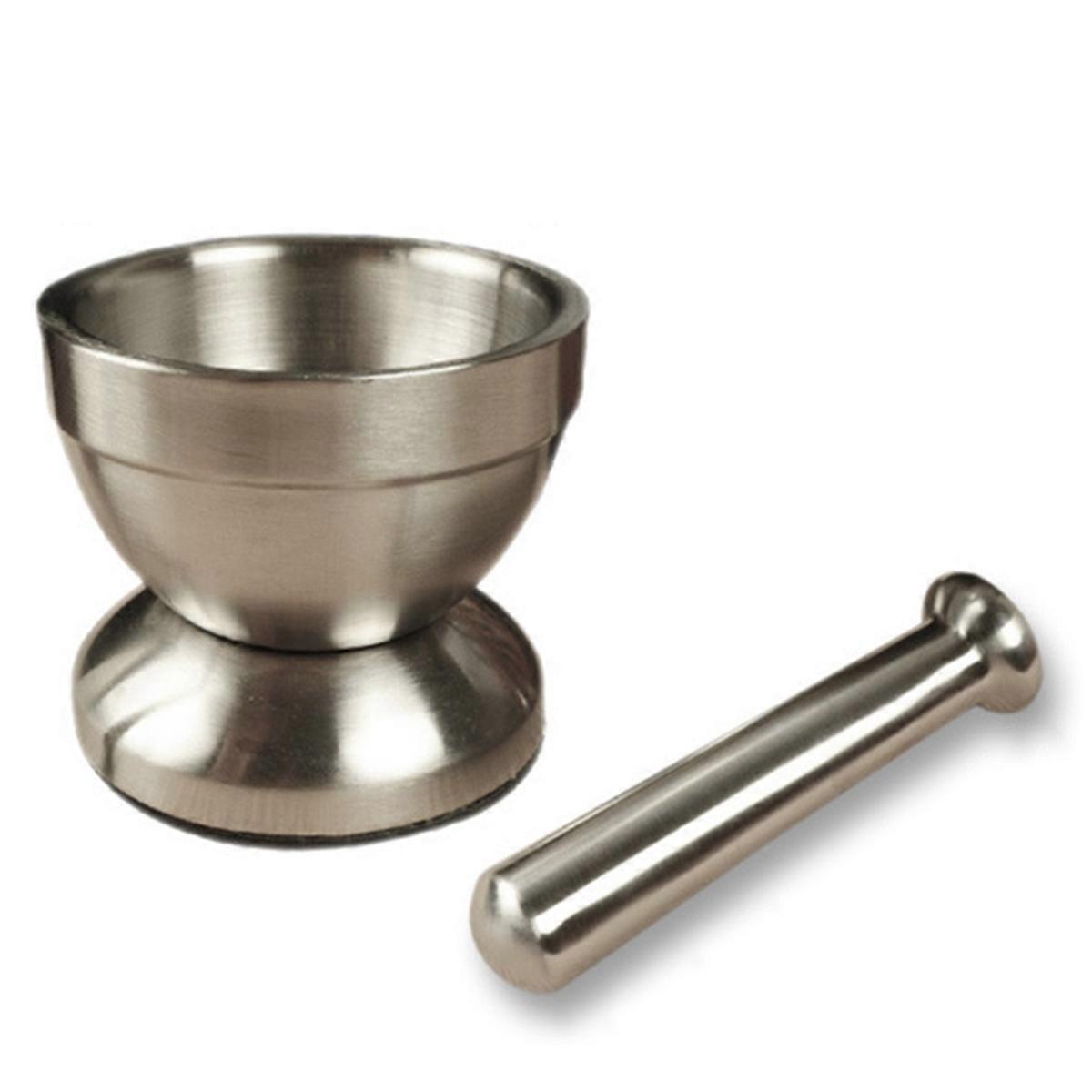 Small Mortar and Pestle Set Stainless Steel Multipurpose Medicine Jar