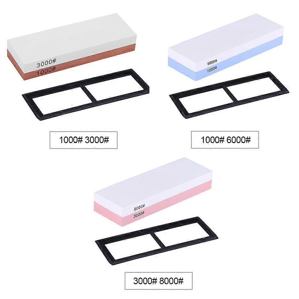 3000/8000 Grit Sharpening Stone Double-sided Grindstone for Outdoor Kitchen Cutter Sharpener Whetstone