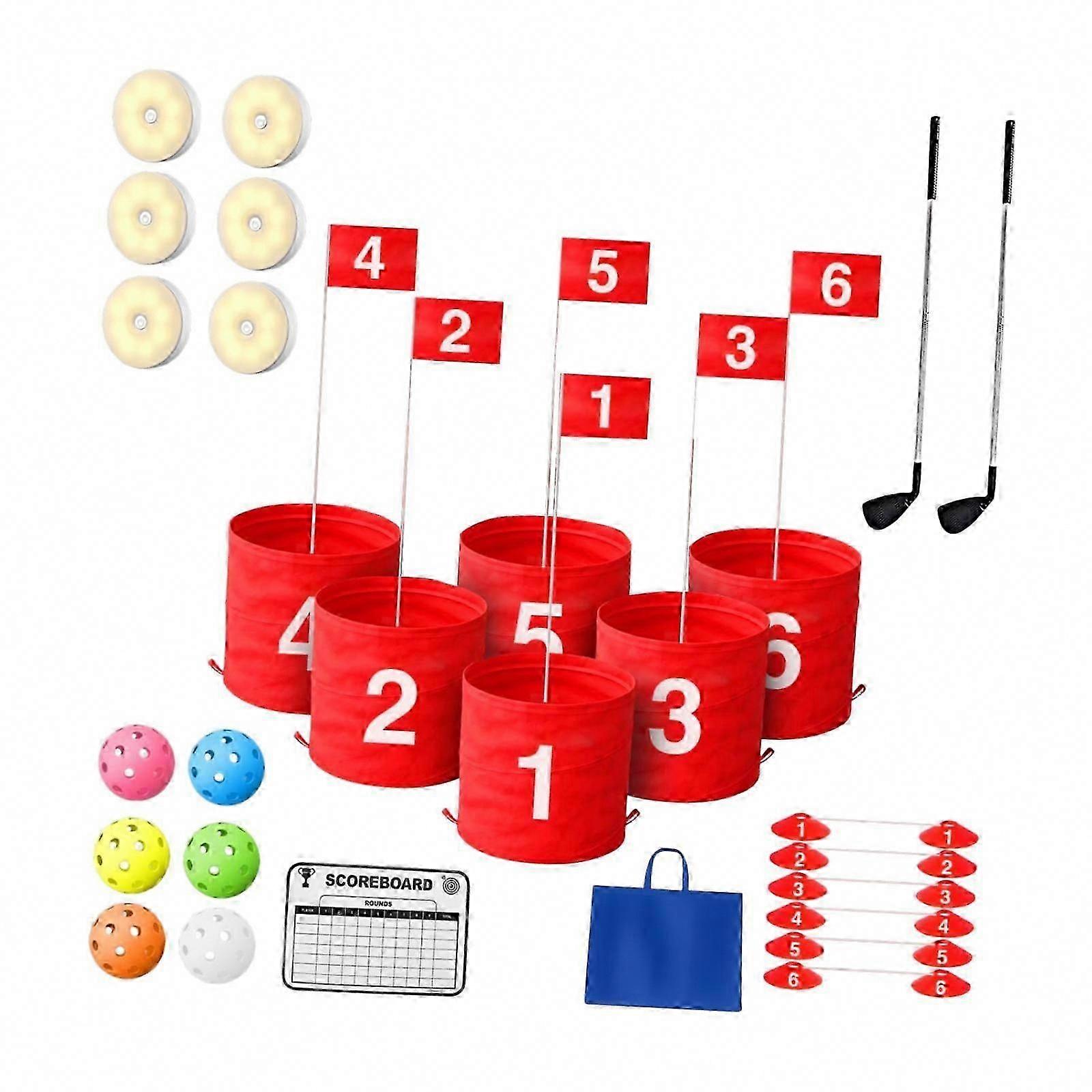 Golf Chipping Game Set for Beginners - Practice Balls for Lawn & Family Party Fun
