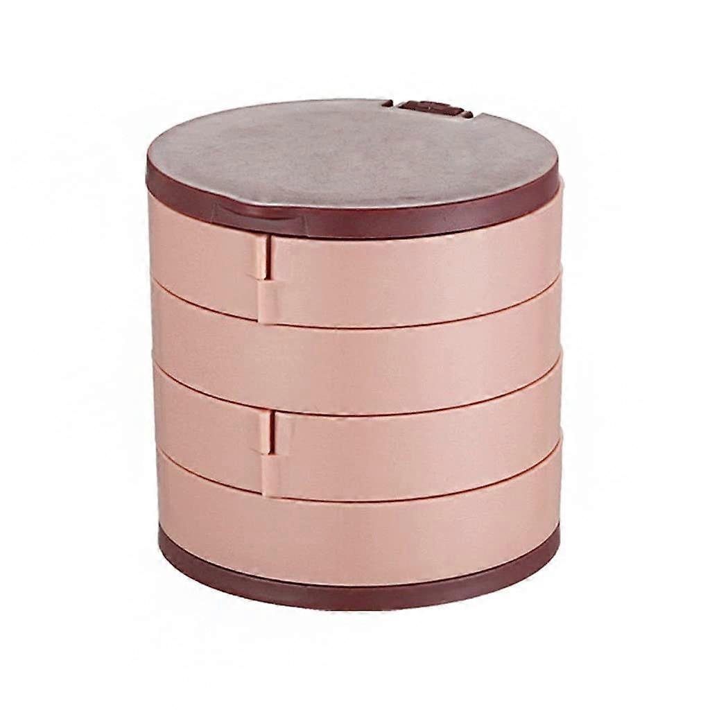Cosmetic Storage Box Desktop Jewelry Organizer With Mirror Multi-Layer Rotatable Rack Engs Ring Box