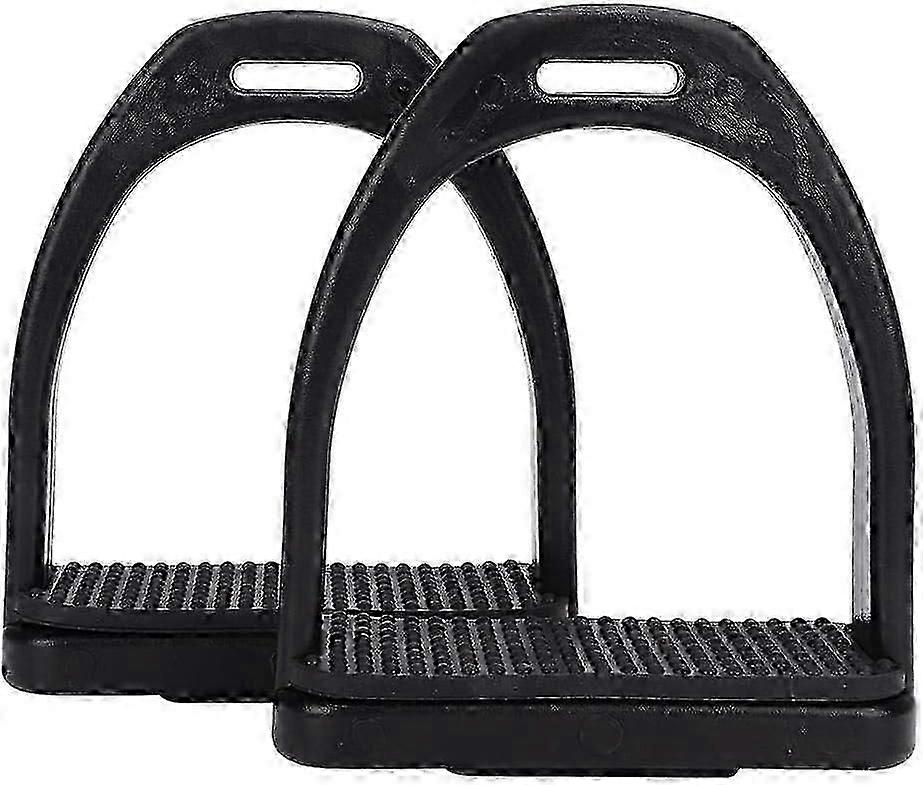 2pcs Horse Stirrup High Strength Plastic Stirrups Safety Horse Riding Stirrups Non-slip Equestrian Stirrups for Saddle(L)