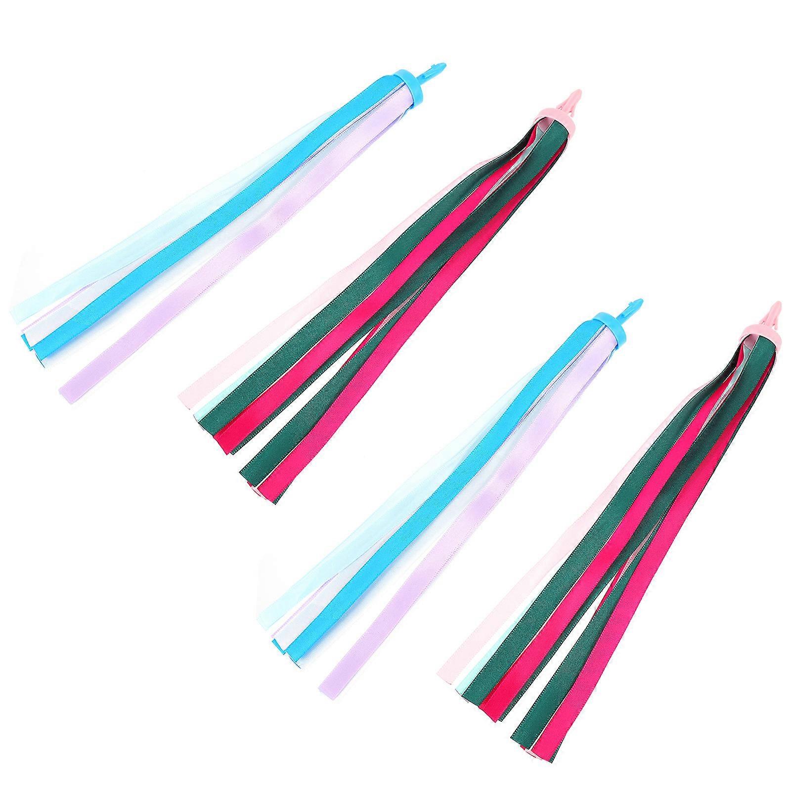 Bike Streamers Tassel Shape for Scooters Assorted Color Plastic and Polyester Decorative 2 Pairs