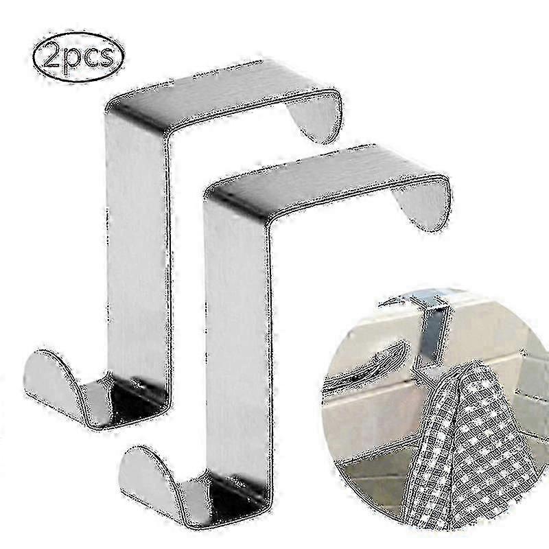 2-Pack Rustproof Towel Hooks for Doors – No Drill Installation Required